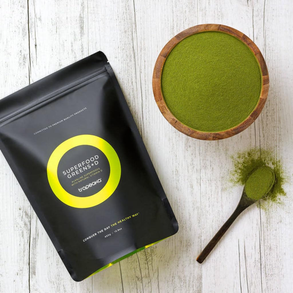 Tropeaka Superfood Greens + D Powder, 20 Servings