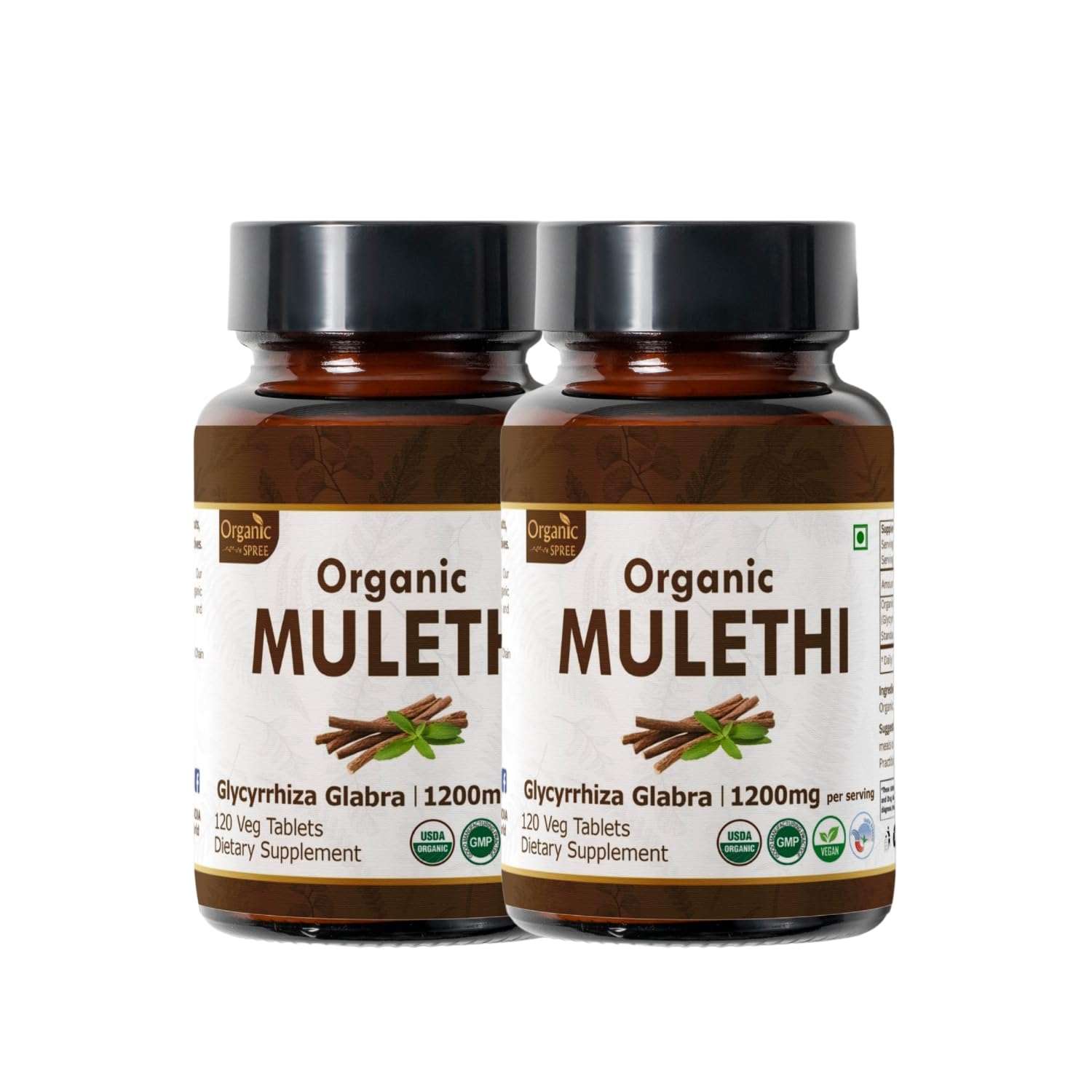ORGANIC SPREE Mulethi Licorice Root Tablets, 240 Tablets