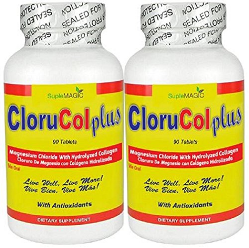 Cloru-Col Plus Magnesium Chloride and 500 mg Hydrolyzed Collagen Tablets, 10 Tablets