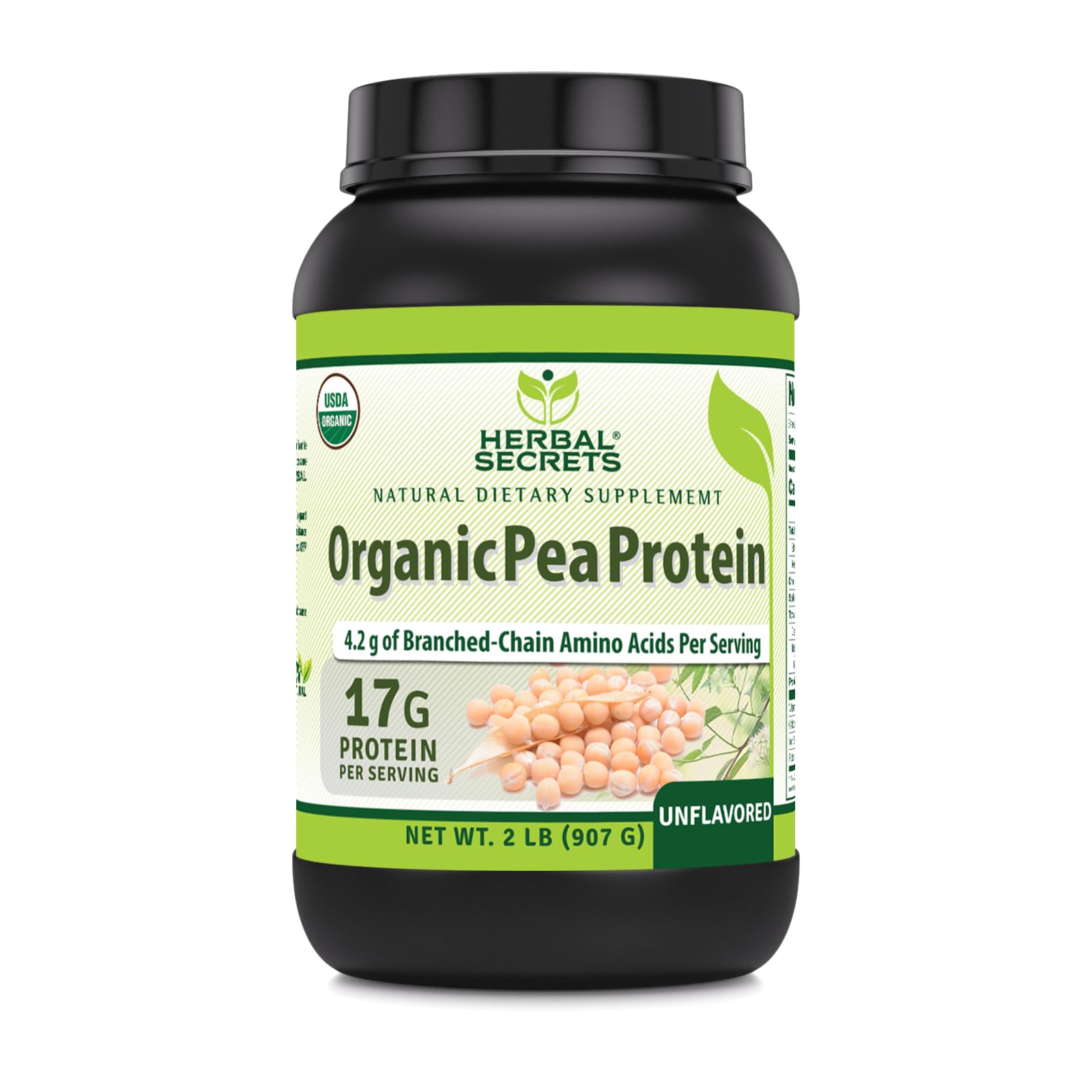Herbal Secrets Organic Pea Protein Powder 32 Servings