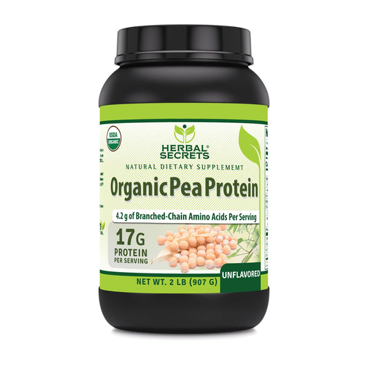 Herbal Secrets Organic Pea Protein Powder, 32 Servings