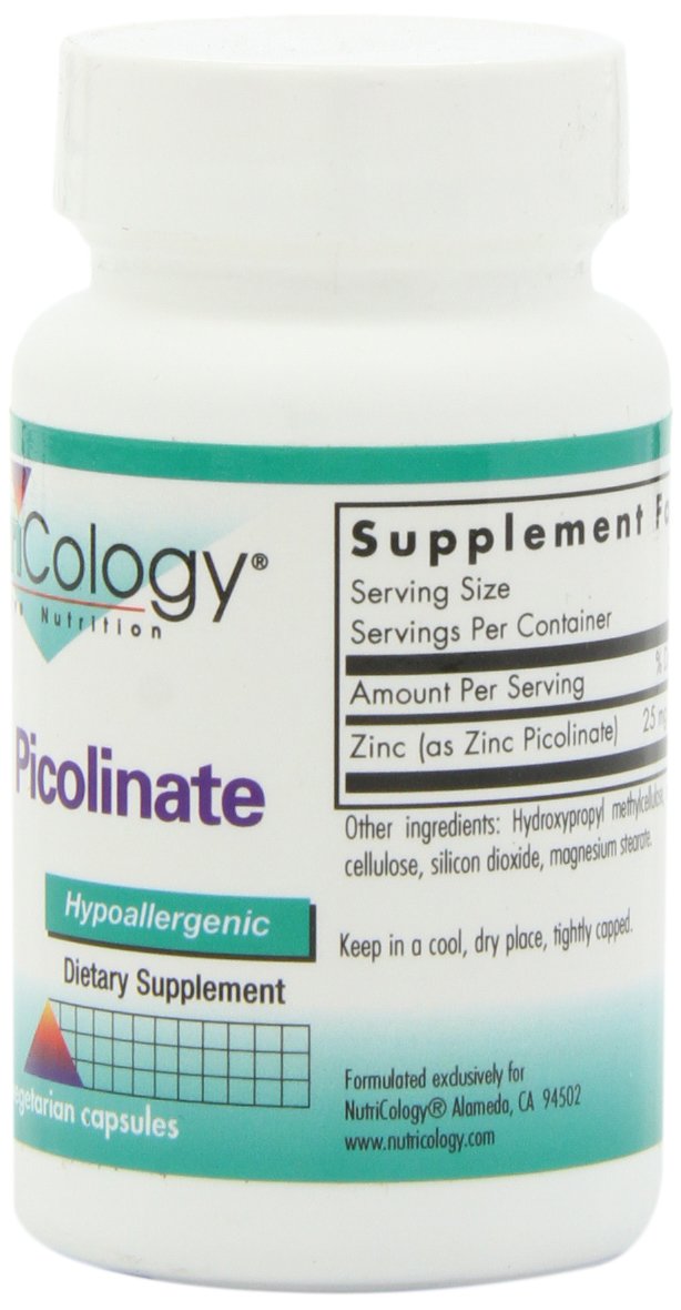 Allergy Research Group NutriCology Zinc Picolinate 60 Capsules