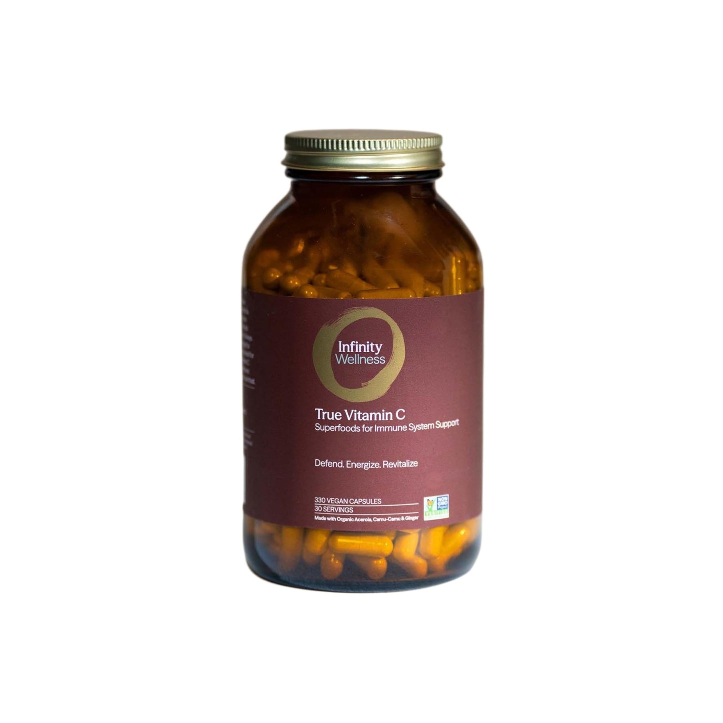 Infinity Greens Organic Vitamin C Capsules, 330 Count