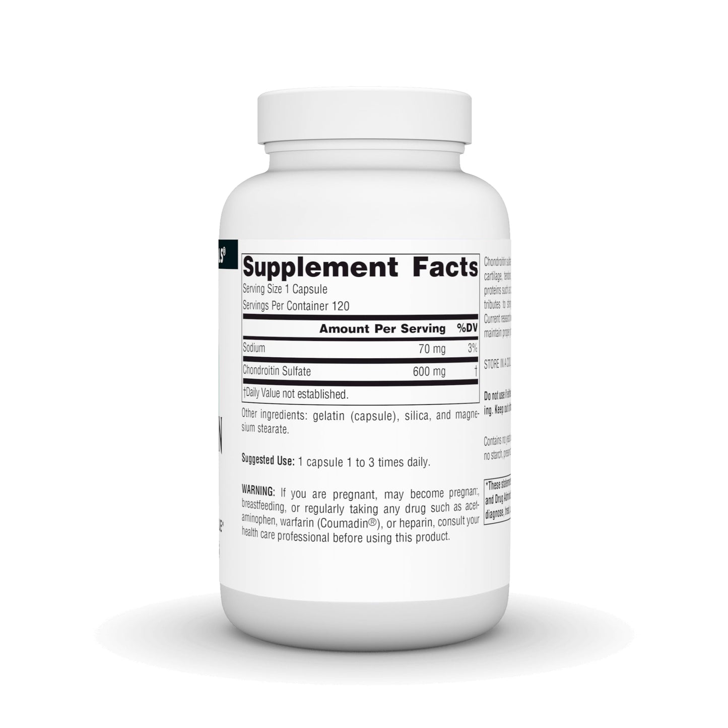 Source Naturals Chondroitin Sulfate 600 mg Tablet, 120 Tablets