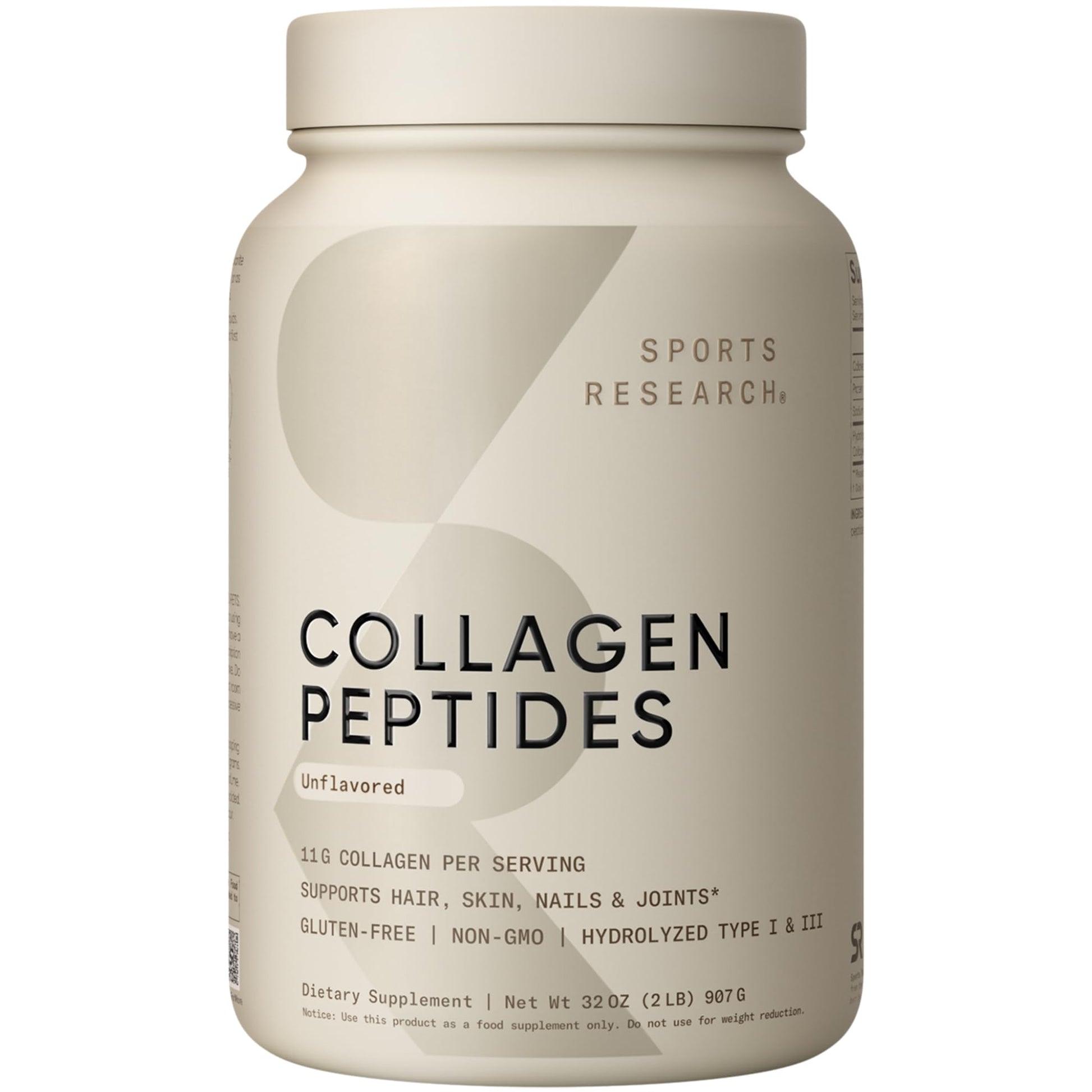 Sports Research Collagen Peptides Protein Powder, 32 Servings