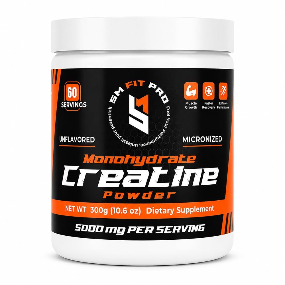 Sm Fit Pro Micronized Creatine Monohydrate Powder 10.6 oz