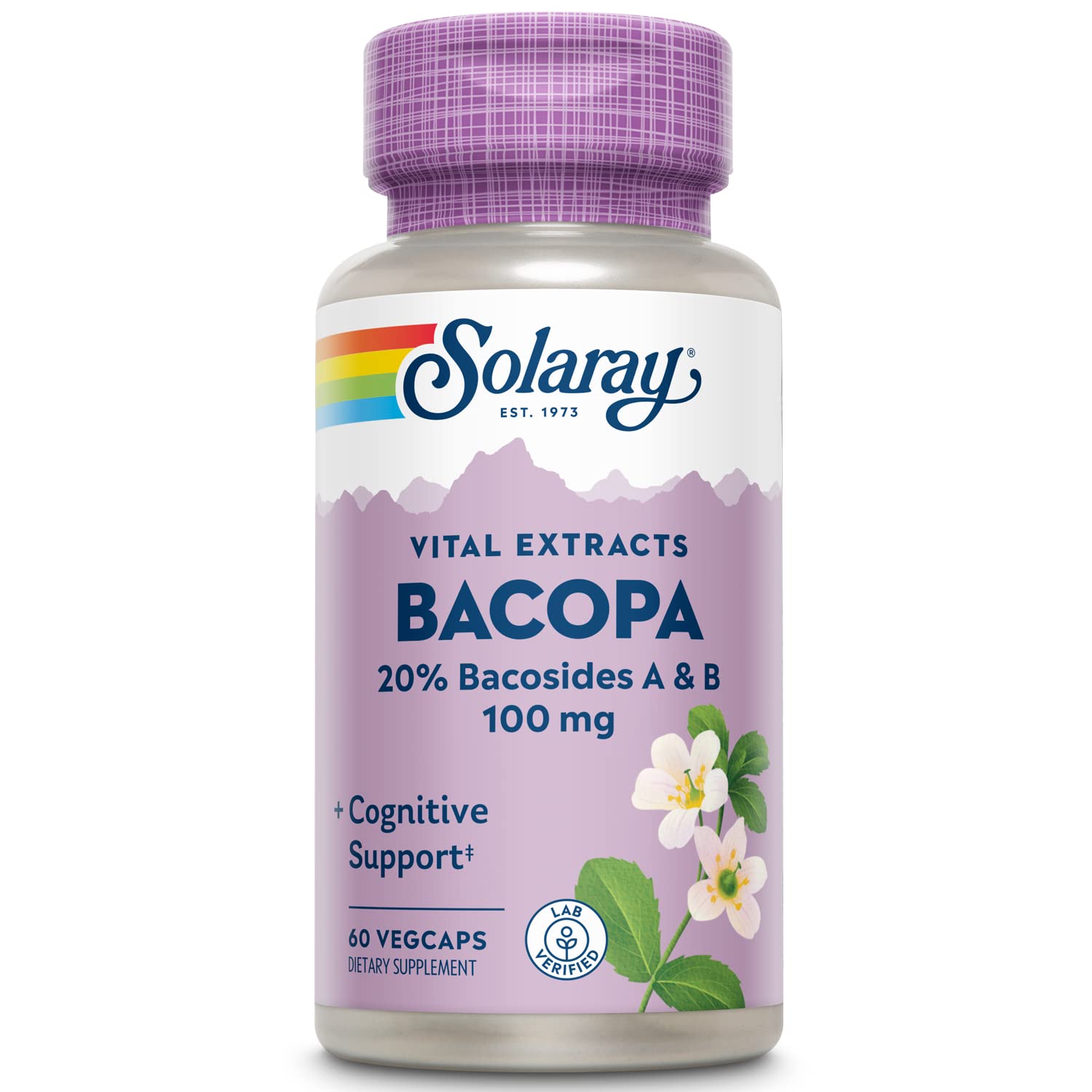 Solaray Bacopa Ayurvedic Herbs 100 mg Capsules, 60 Count