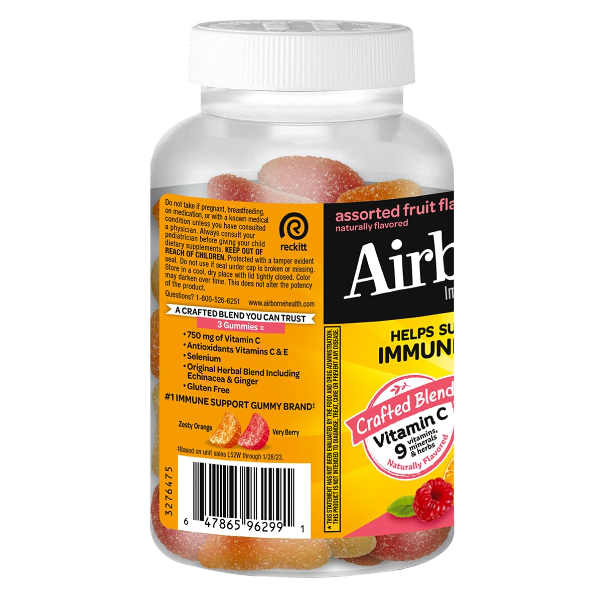 Airborne 750mg Vitamin C Gummies for Adults, 126 Count