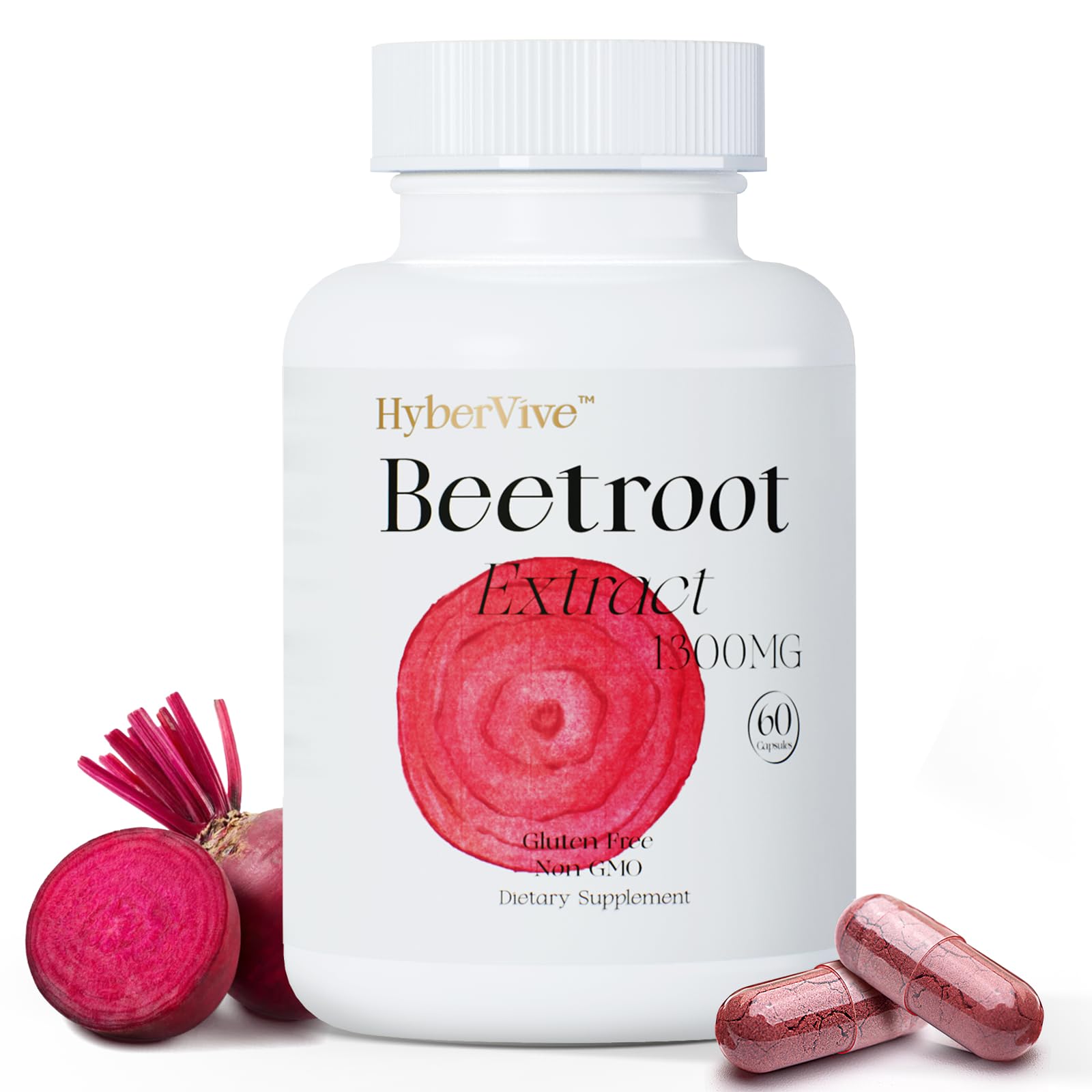 HyberVive Beet Root Powder Capsules 60 Count