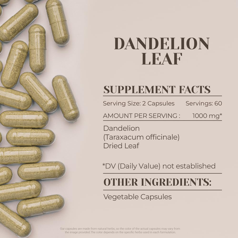 Garden Organics Dandelion Leaf Capsules 120 Count