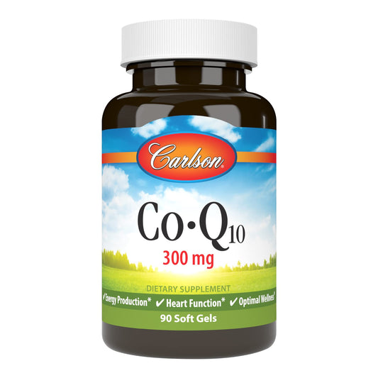 Carlson CoQ10 300mg Softgels, 90 Count