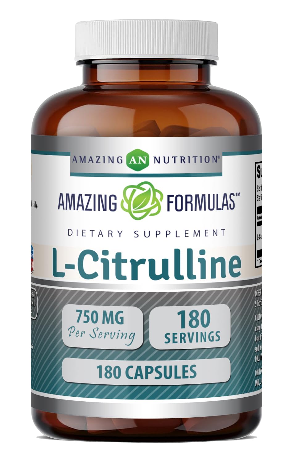 Amazing Nutrition L-Citrulline Supplement Capsule 180 Count