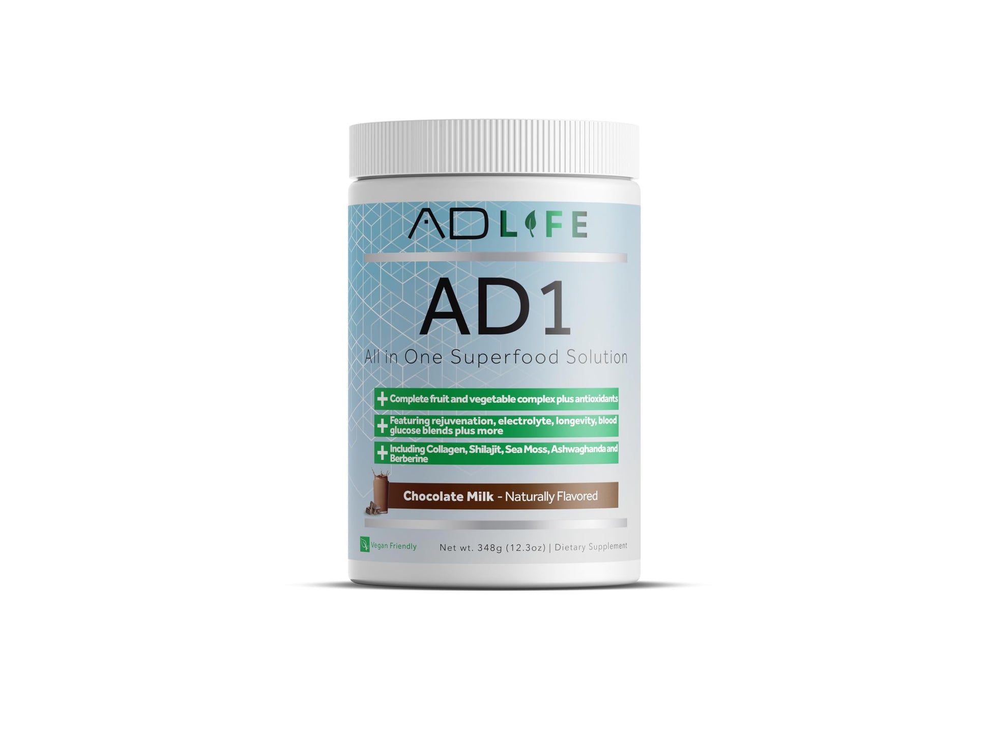 PROJECT AD LLC AD1 All in One Superfood Solution, Powder, 12.03 oz