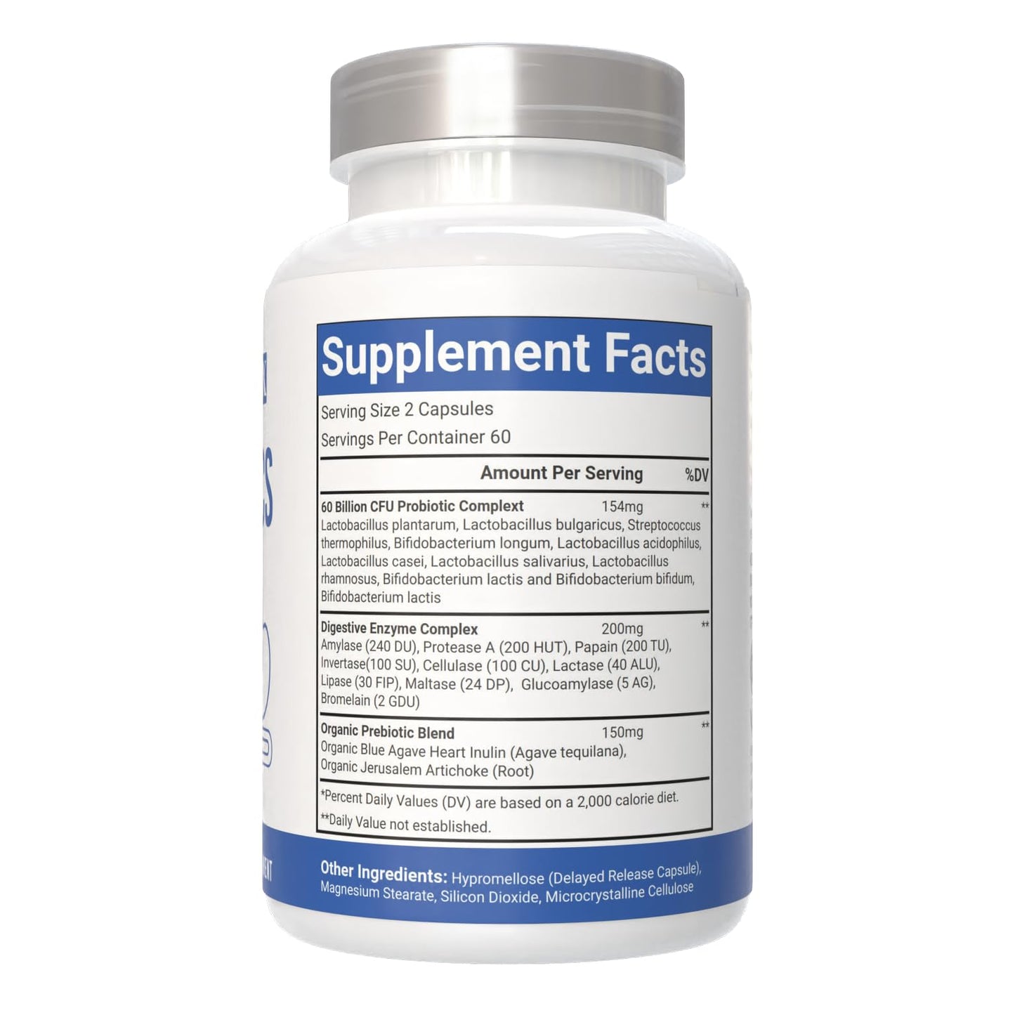 VitaCosmoX Probiotic 60 Billion CFU with Prebiotics and Enzymes, Capsule, 1 Count, 100% Vegetarian, Non-GMO & Gluten Free