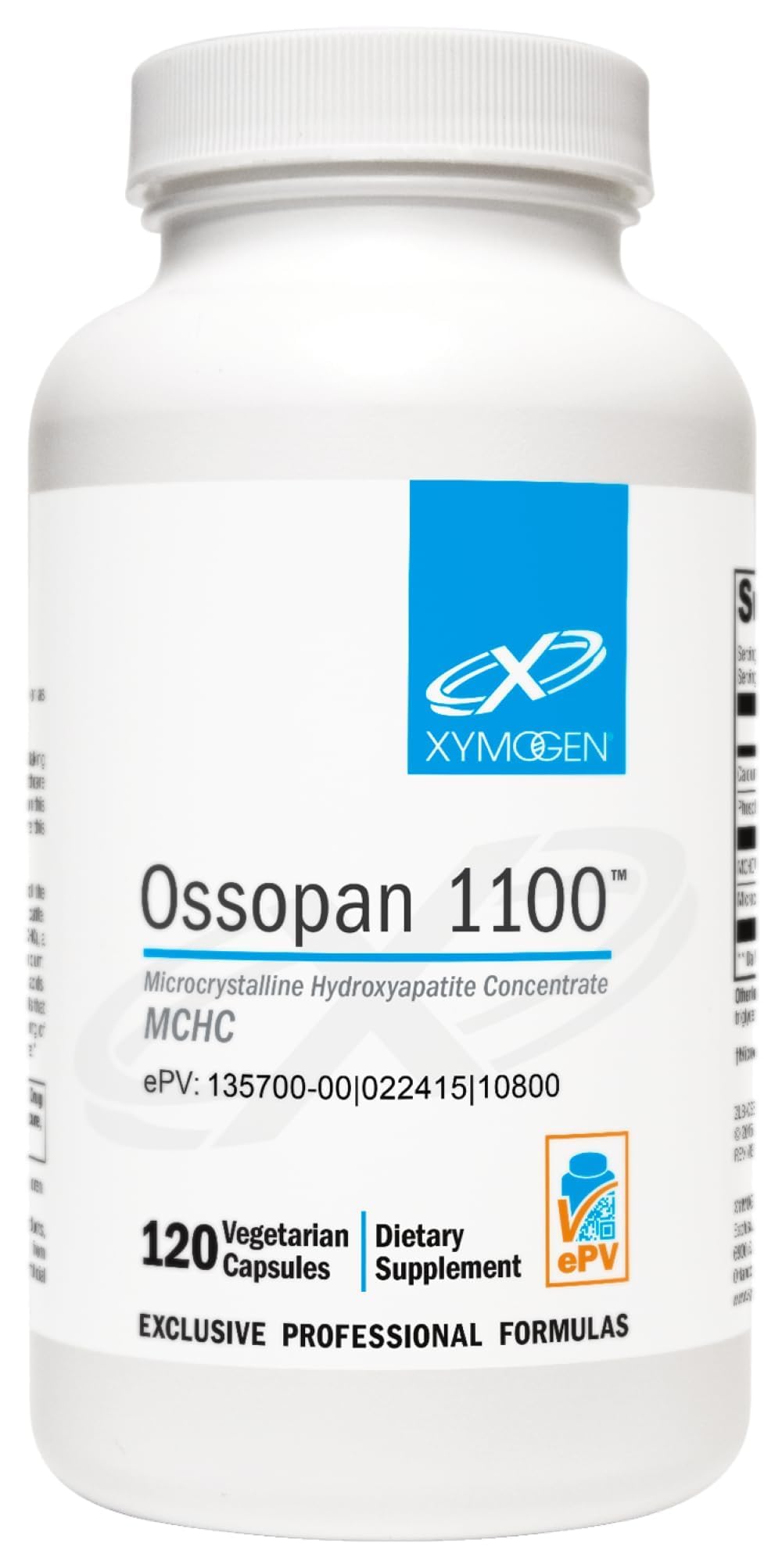 XYMOGEN Ossopan 1100 MCHC Bone Matrix Formula - Bone Metabolism & Skeletal Support, 120 Capsules