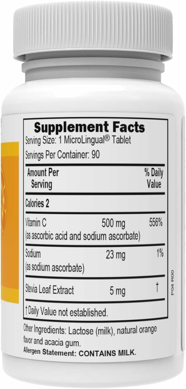 Superior Source Vitamin C 500 mg Tangy Orange Melts Tablets, 90 Count