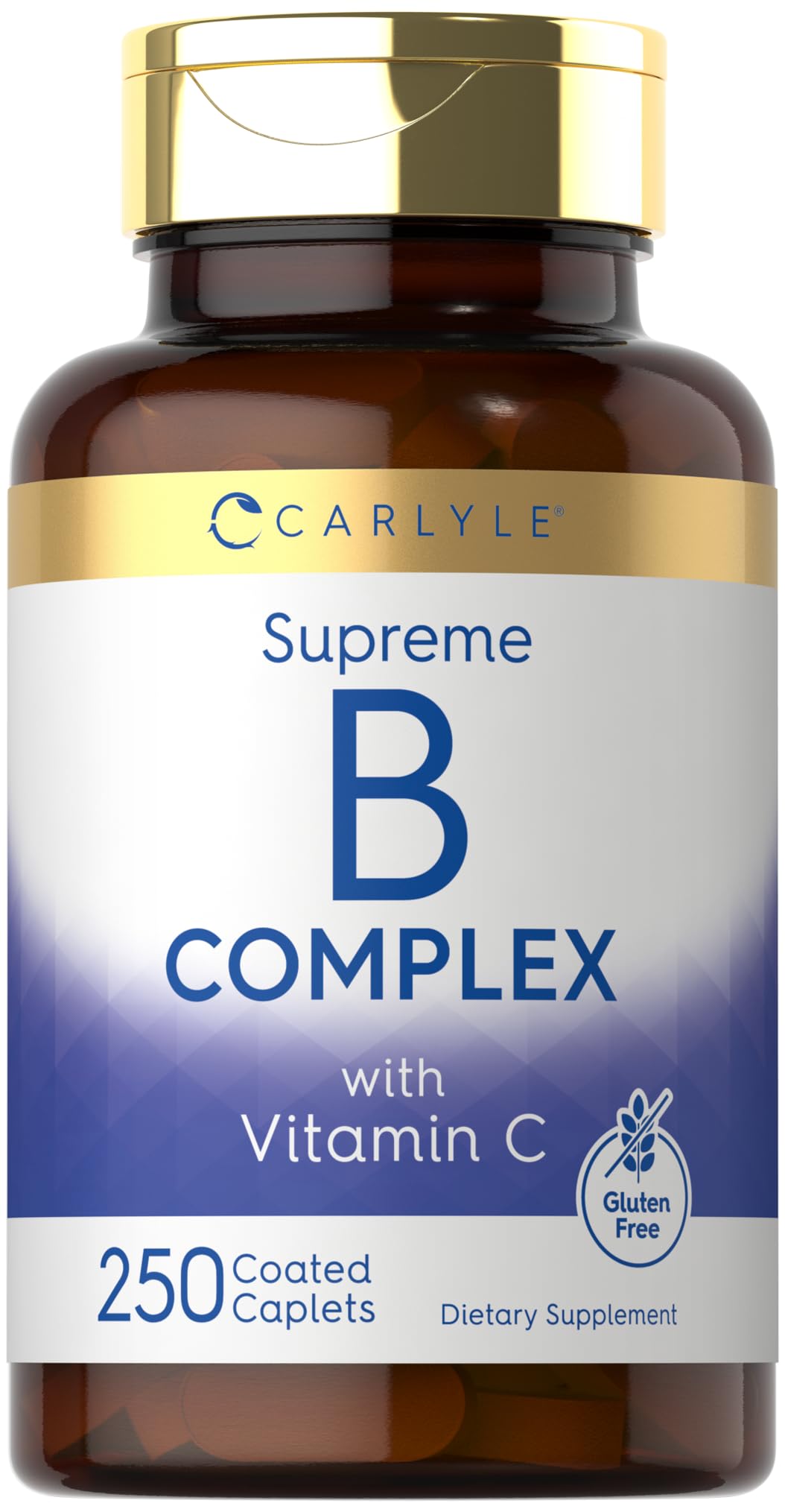 Carlyle Vitamin B Complex Vitamins Caplets, 250 Count