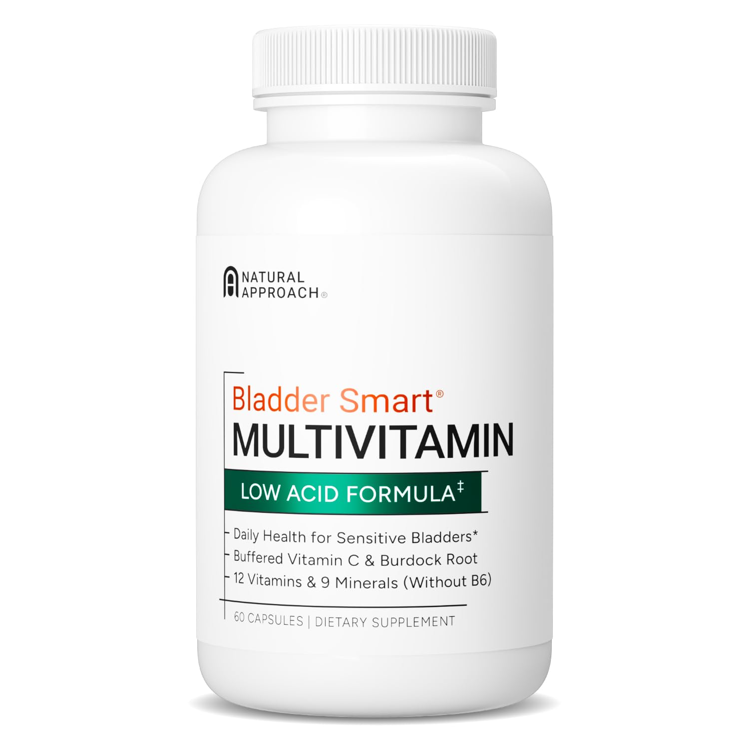 Bladder Smart Low-Acid Multivitamin for Sensitive Bladders 60 Capsules