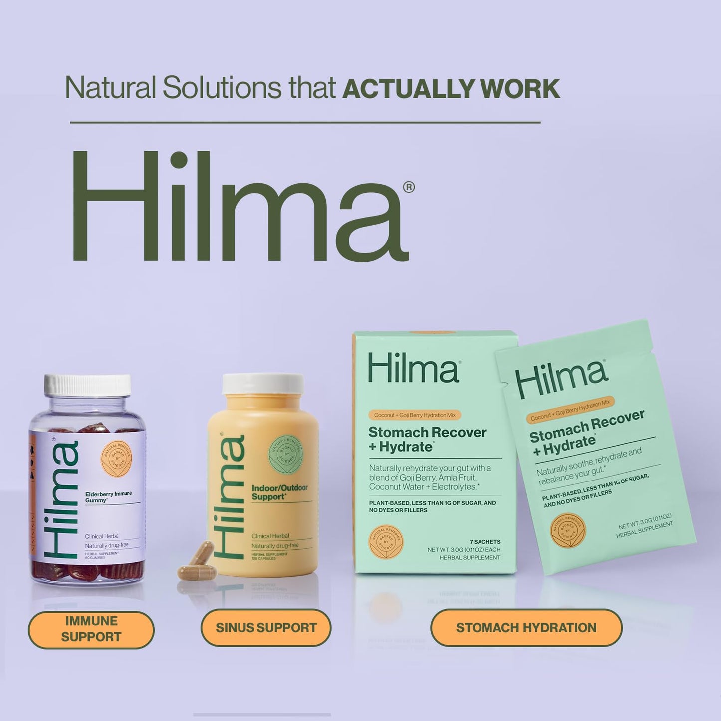 Hilma Elderberry Immune Support Supplement 60 Gummies