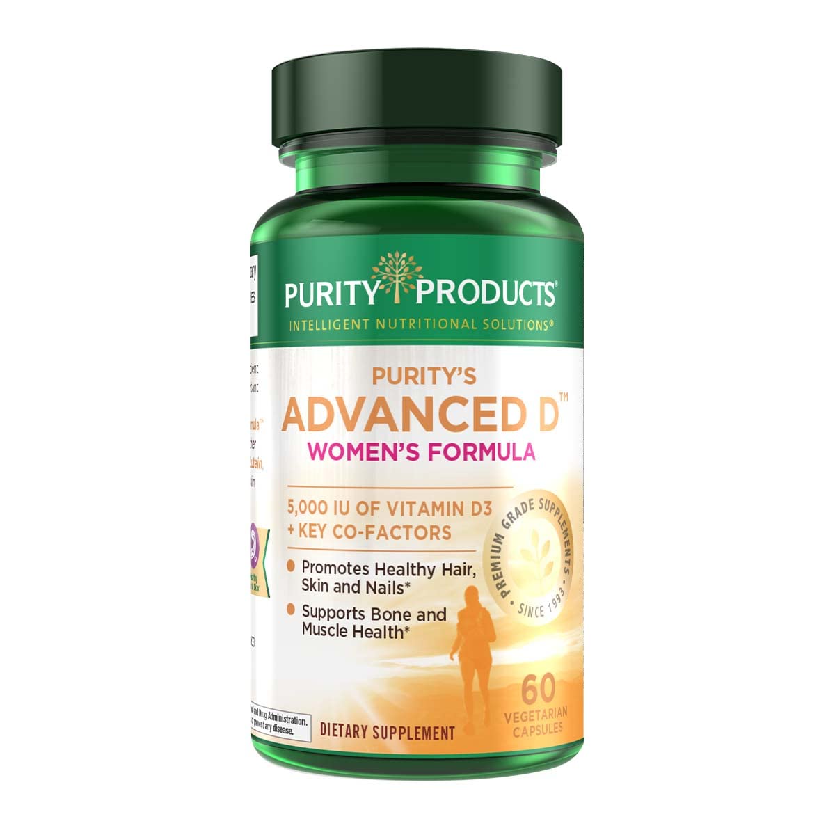 Purity Products Advanced Vitamin D Women's Formula Fortified with Lutein and Biotin for Healthy Skin and Hair, 60 Capsules