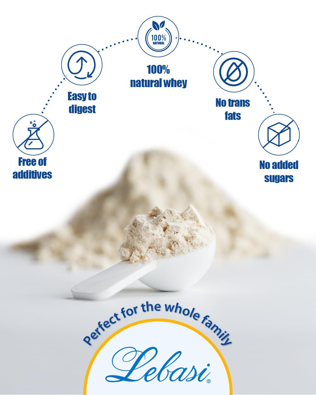 LEBASI Whey Protein Powder 17.63 oz