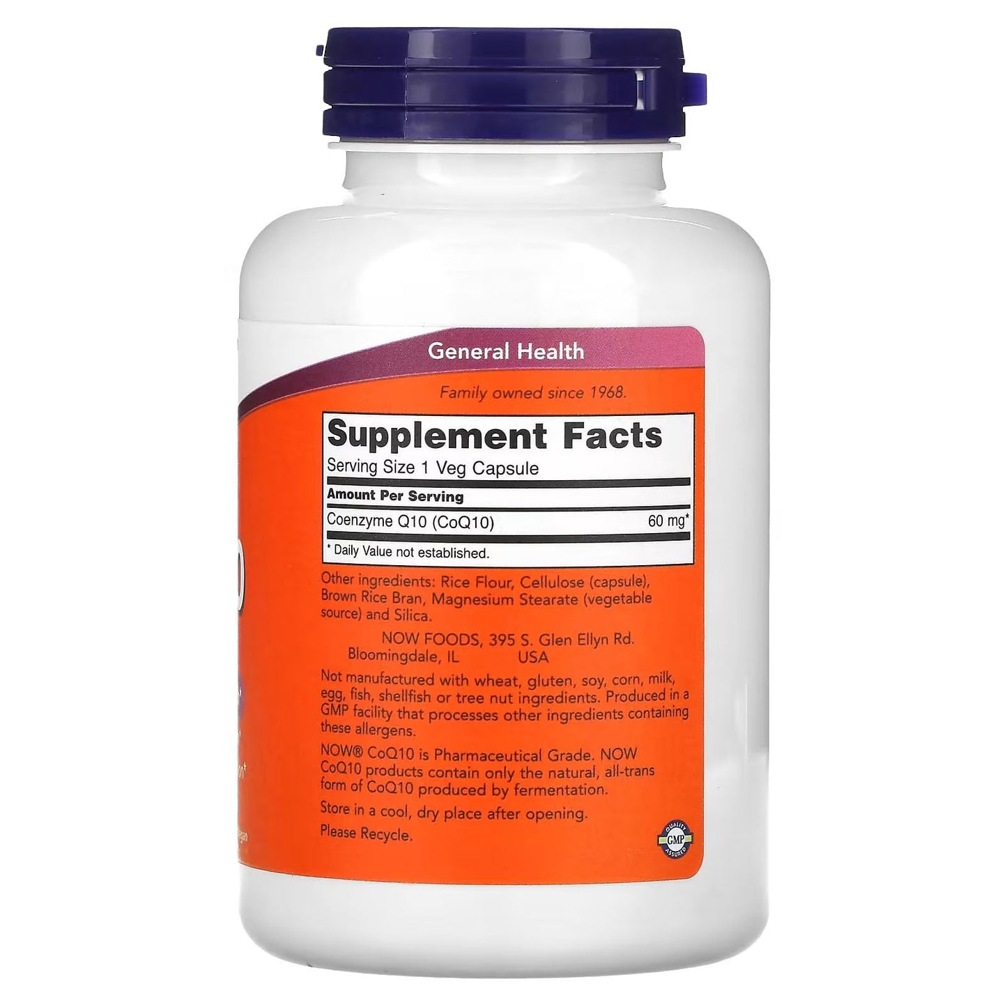 NOW Foods CoQ10 60mg Capsules 180