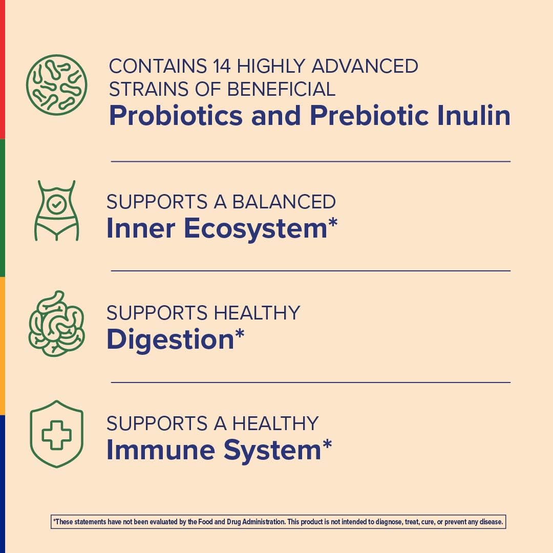 Stop Aging Now Probiotic Capsules Advanced Formula with Prebiotics 15 Billion CFU, 30 Count