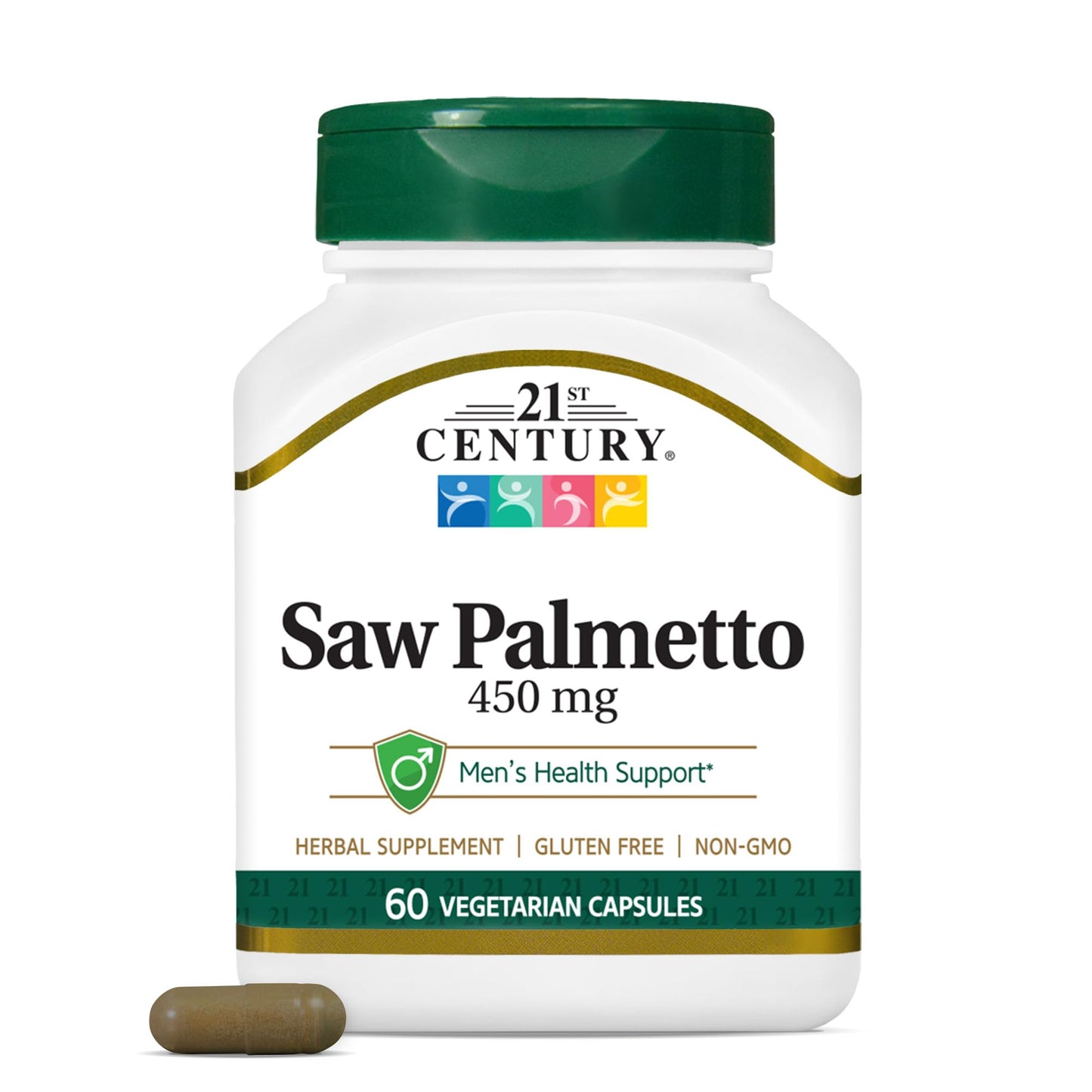 21st Century Saw Palmetto 450mg Veg Capsules 60 Count