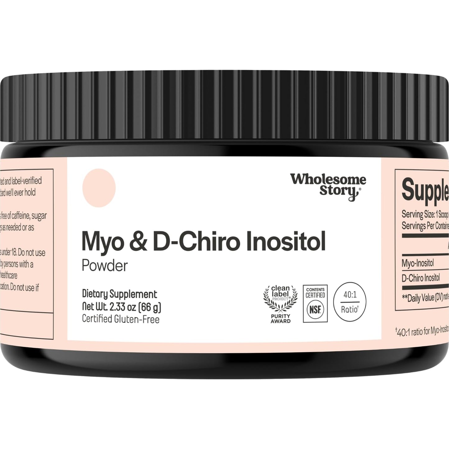 Wholesome Story Myo-Inositol & D-Chiro Inositol Supplement Powder 30 Servings