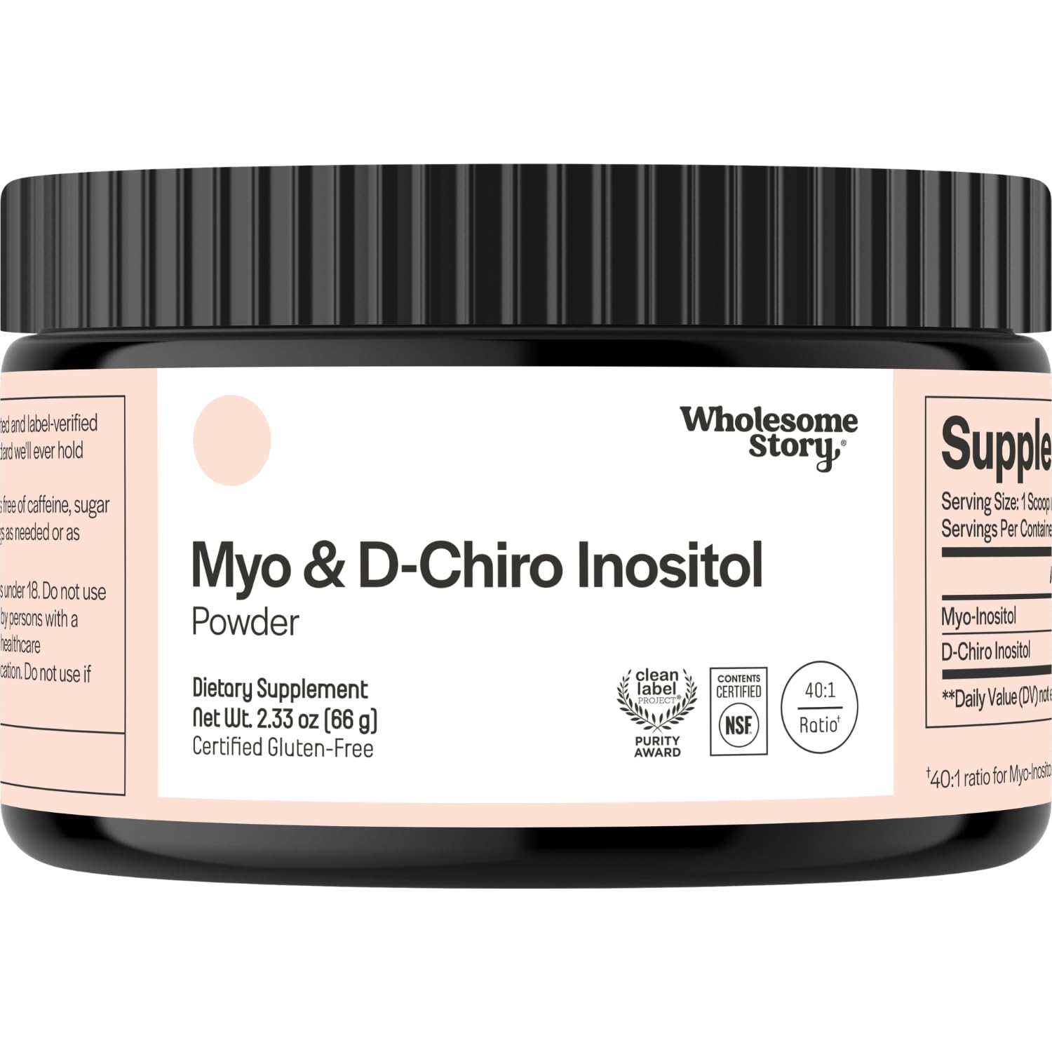 Wholesome Story Myo-Inositol & D-Chiro Inositol Supplement Powder 30 Servings