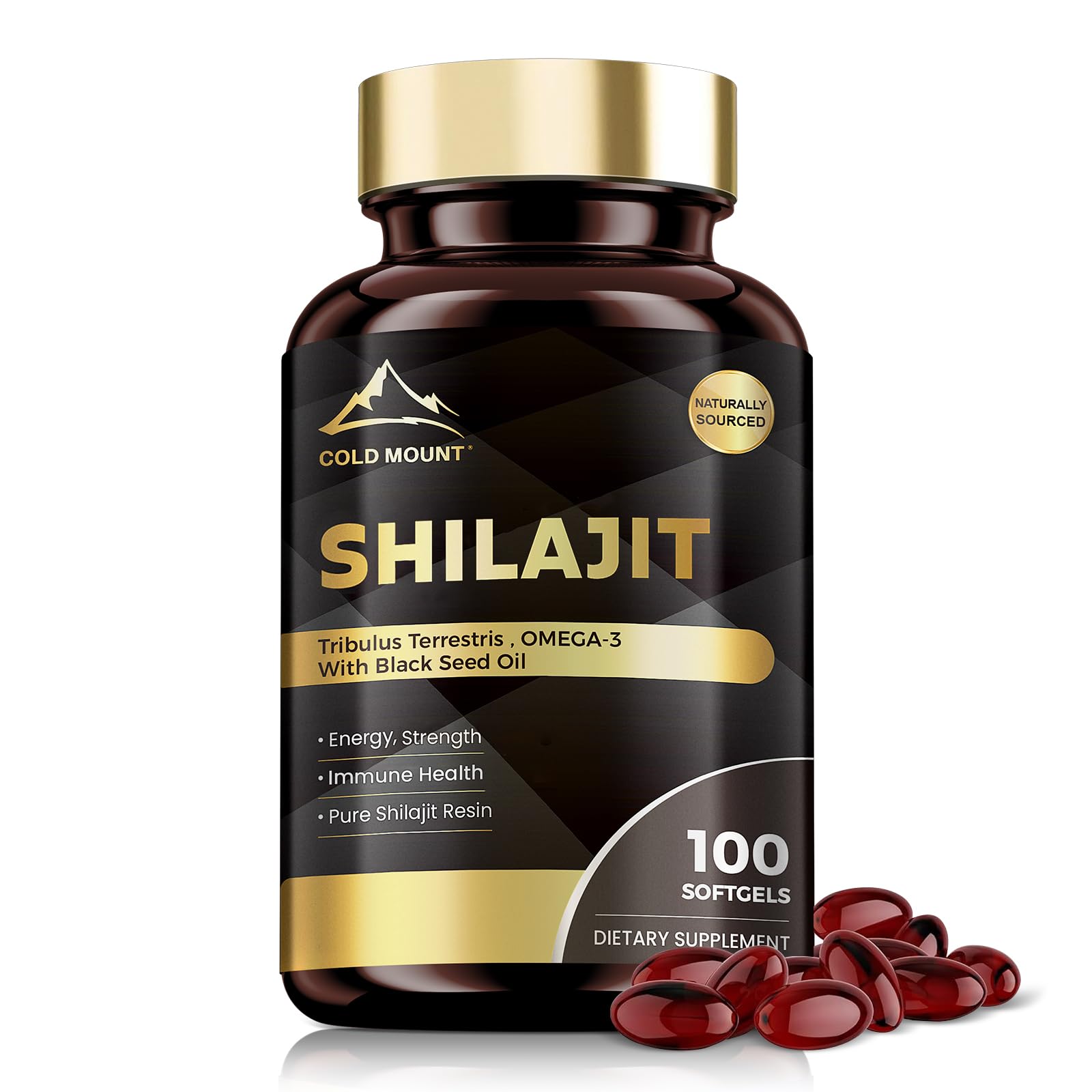 MEGNETA Shilajit Supplement Softgel 100 Softgels
