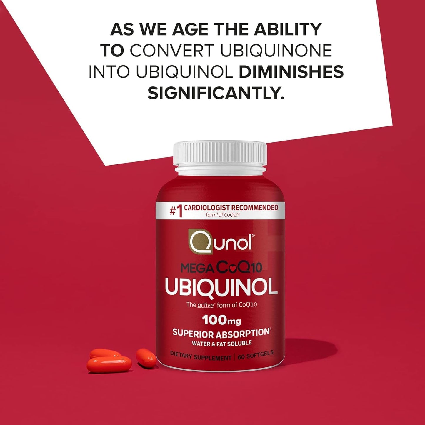Qunol Ubiquinol CoQ10 100mg Softgel, 100 Count