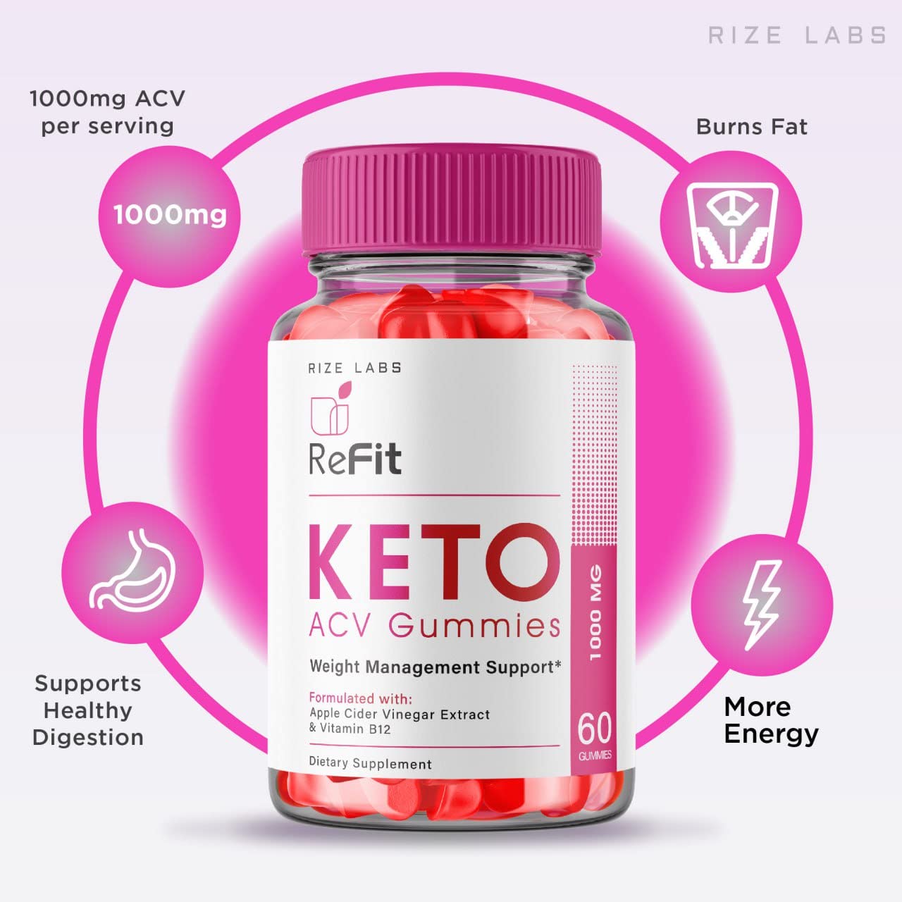 Rize Labs Refit Keto Gummies 300 Count