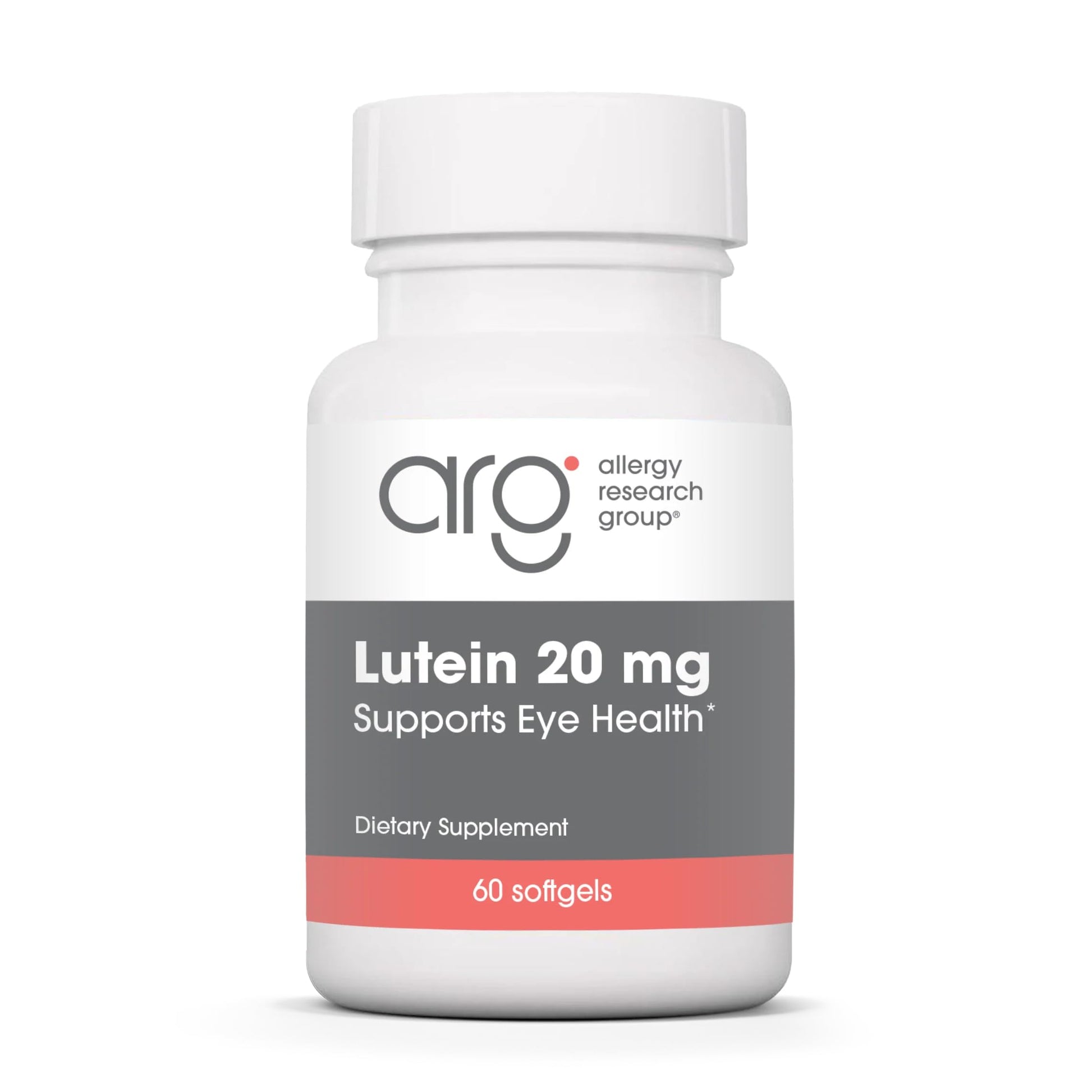 Allergy Research Group Lutein 20 mg with Zeaxanthin 1 mg Softgels, 60 Count