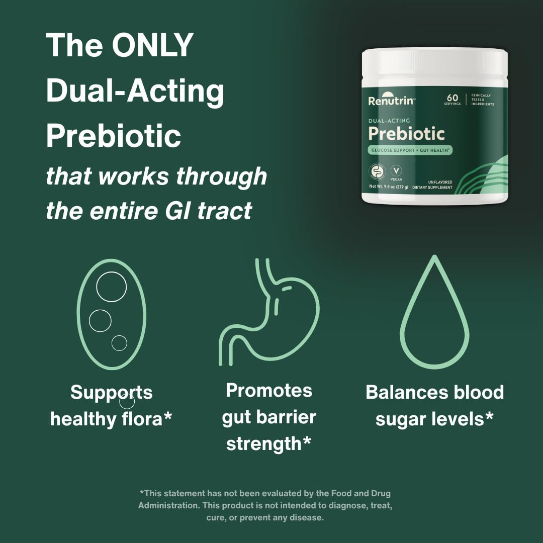 Renutrin Dual-Acting Prebiotic Powder 6.8 Ounce