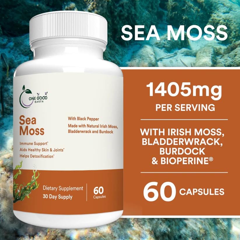 One Good Earth Sea Moss Capsules, 60 Count