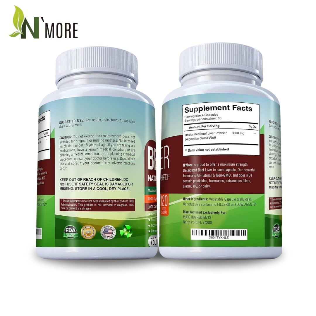 N'More Beef Liver Capsules 120 Capsules