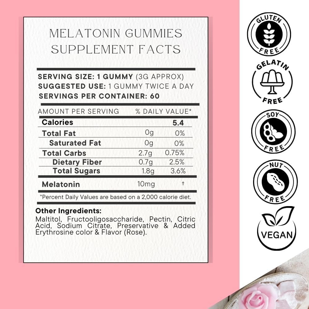 SOHM ADDS LIFE TO LIVES Melatonin Gummies 10 mg, 60 Count
