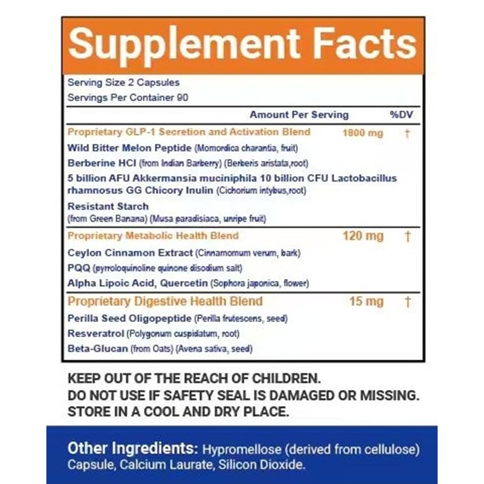 VitaCosmoX Metabolic Support Supplement Capsule, 1 Count