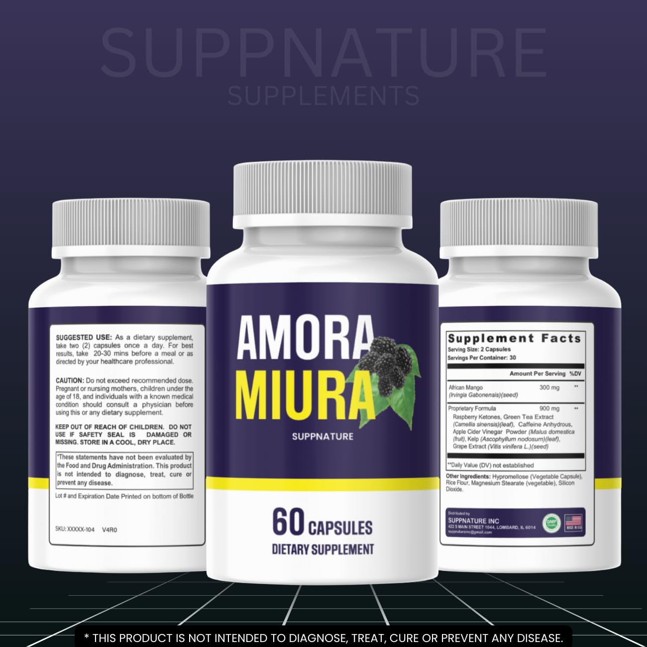 SuppNature Amora Miura Capsules 60 Count