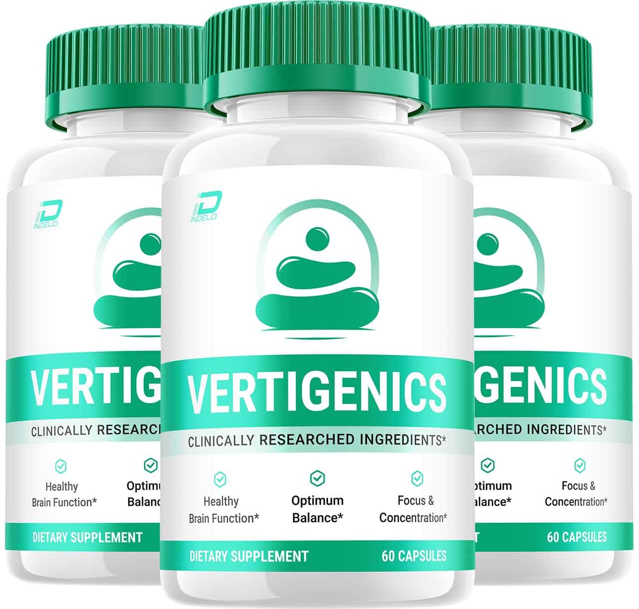 Indelo Vertigenics Brain Supplement Capsules 180 Capsules