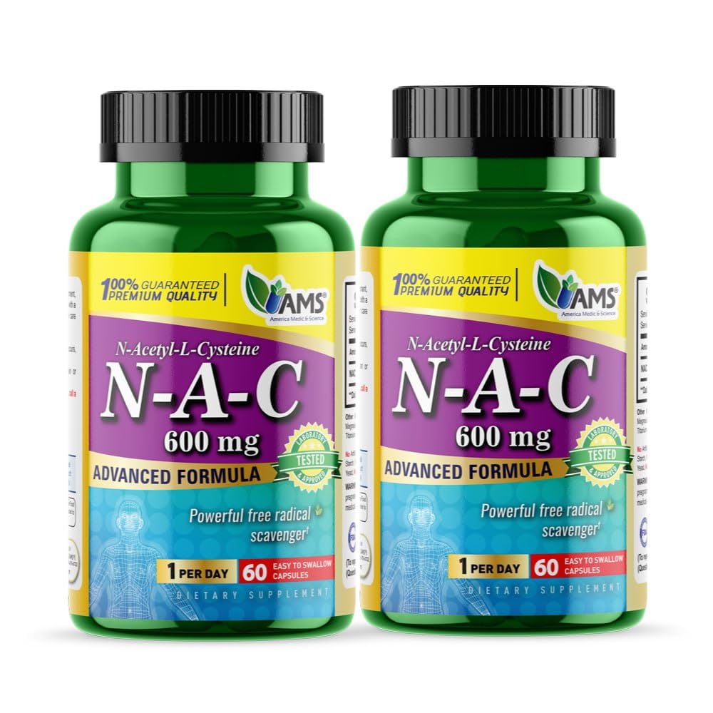 America Medic & Science NAC 600mg Capsules, 120 Count