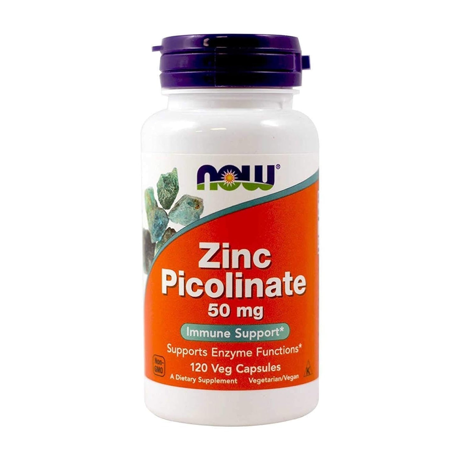 NOW Foods Zinc Picolinate 50 mg Capsules, 120