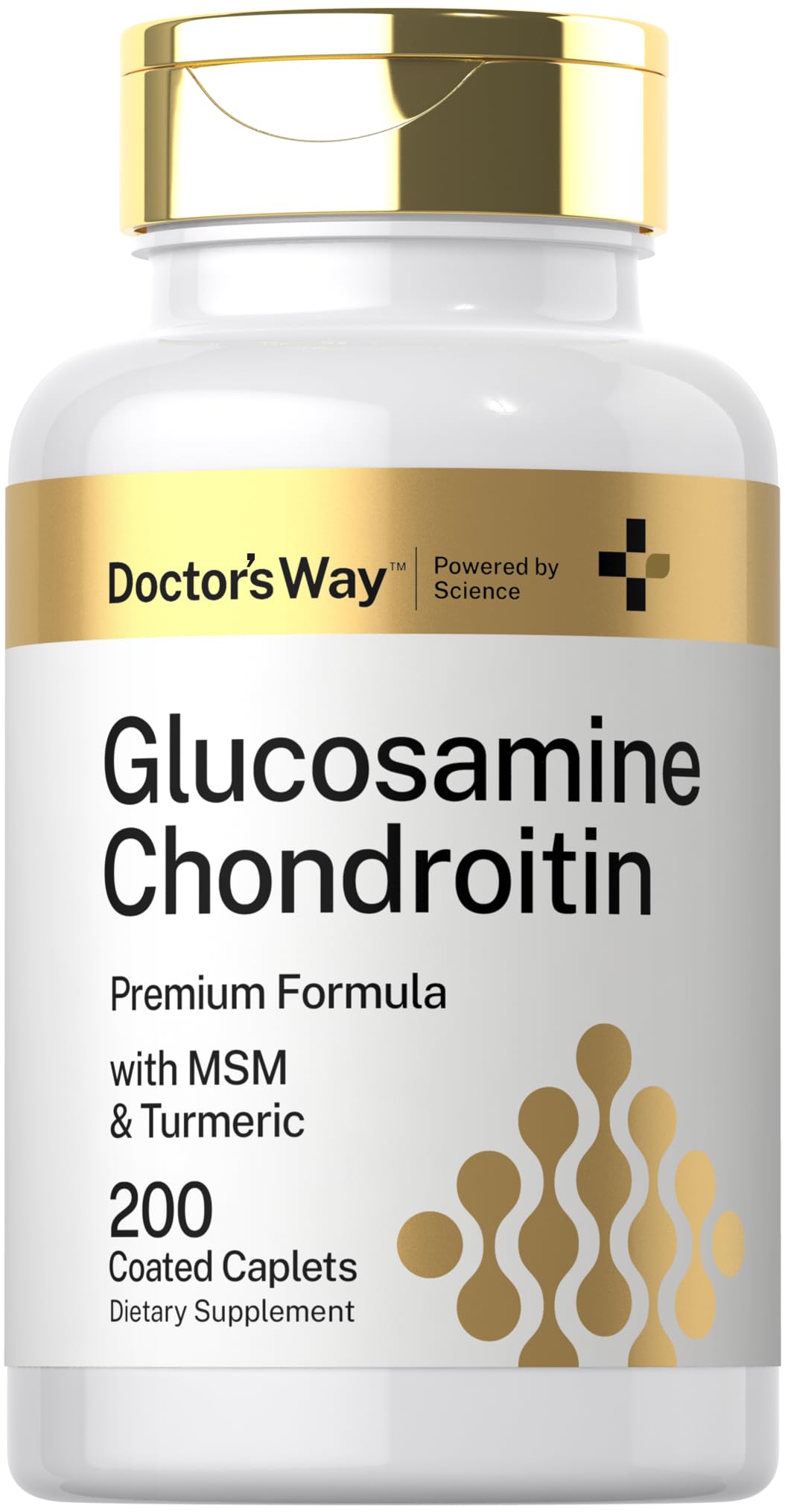 Doctor's Way Glucosamine Chondroitin MSM Turmeric Caplets, 200 Count