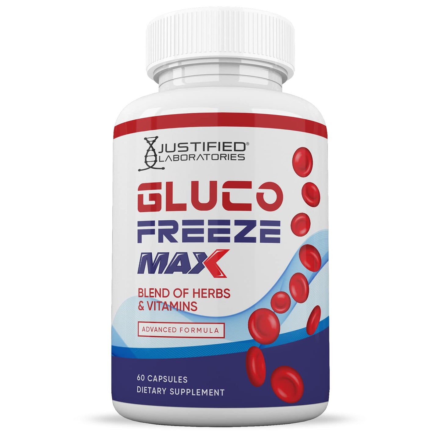 Justified Laboratories Glucofreeze Max Advanced Formula 1295mg Capsules 180 Count