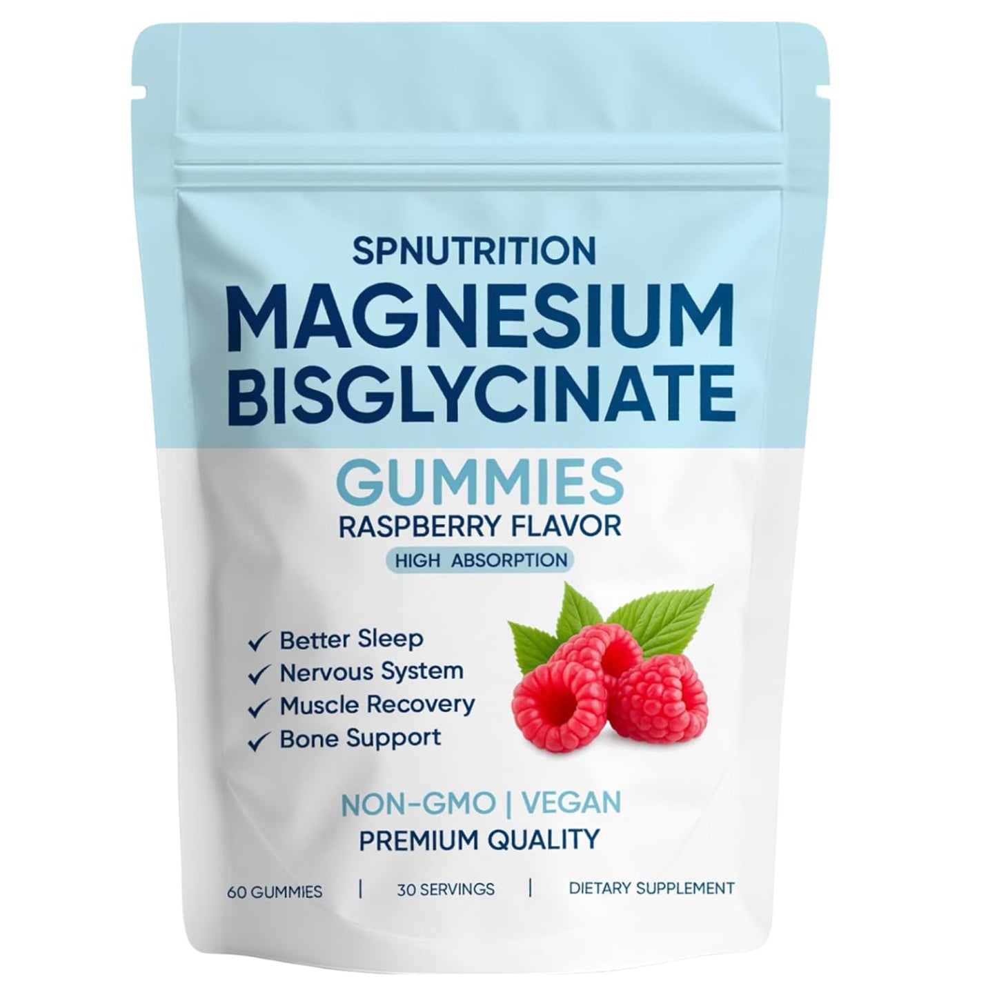 KOVGOCY Magnesium Bisglycinate Gummies, 400mg Magnesium Bisglycinate Chelate, 60 Gummies