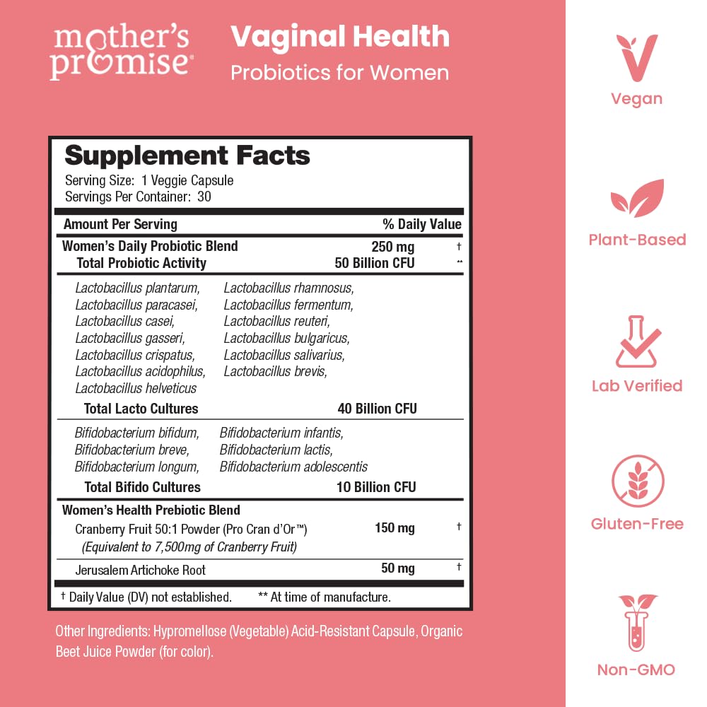 Mother's Promise Vaginal Probiotics + Prenatal DHA & Prenatal Vitamin Gummies Bundle 270 Softgels