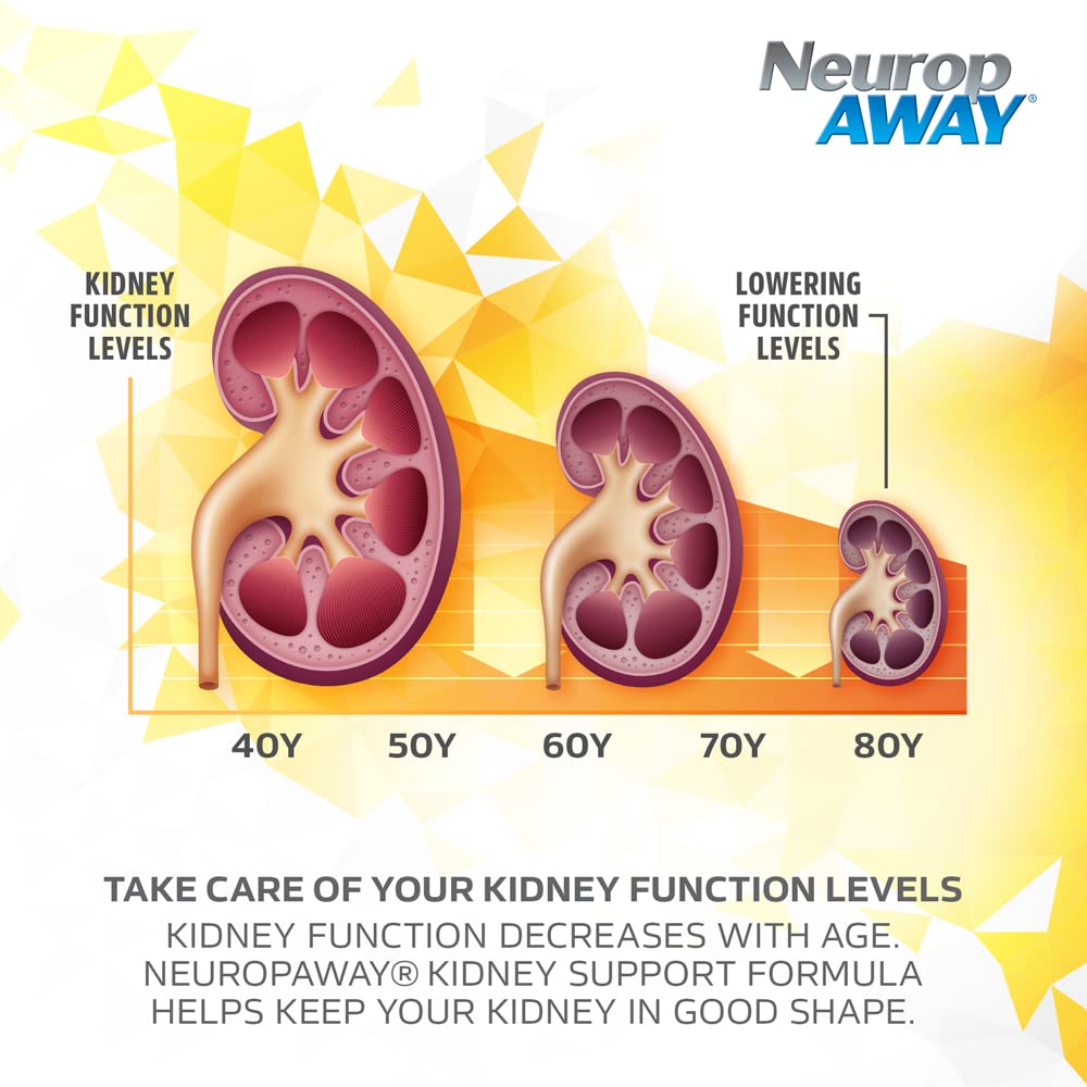 NeuropAWAY Kidney Support Formula Sugar Free with Agmatine Sulfate 500mg L-Novaline 50mg L-Ornithine 150mg L-Citrulline 100mg Capsule, 90 Count
