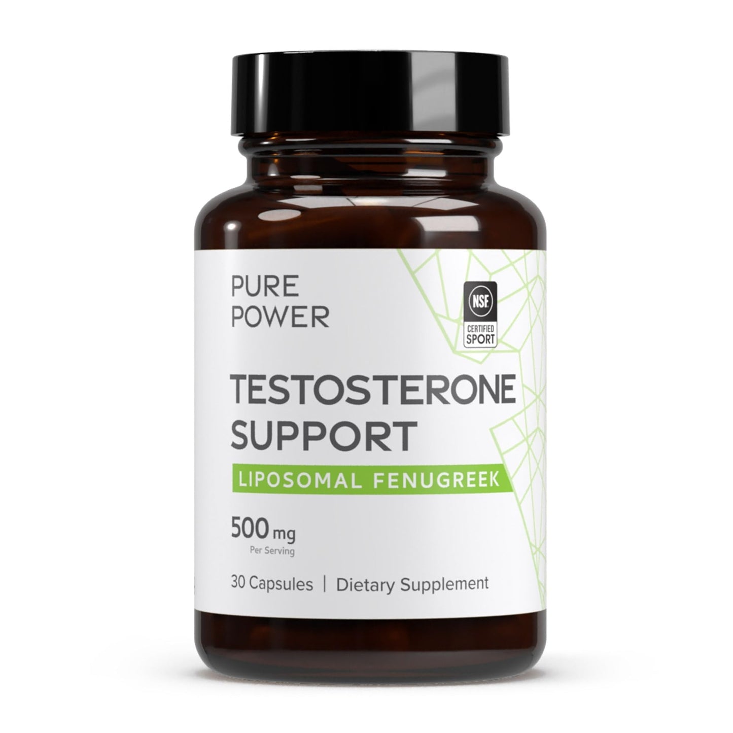Dr. Mercola Pure Power Testosterone Support Liposomal Fenugreek, 500 mg, 30 Capsules