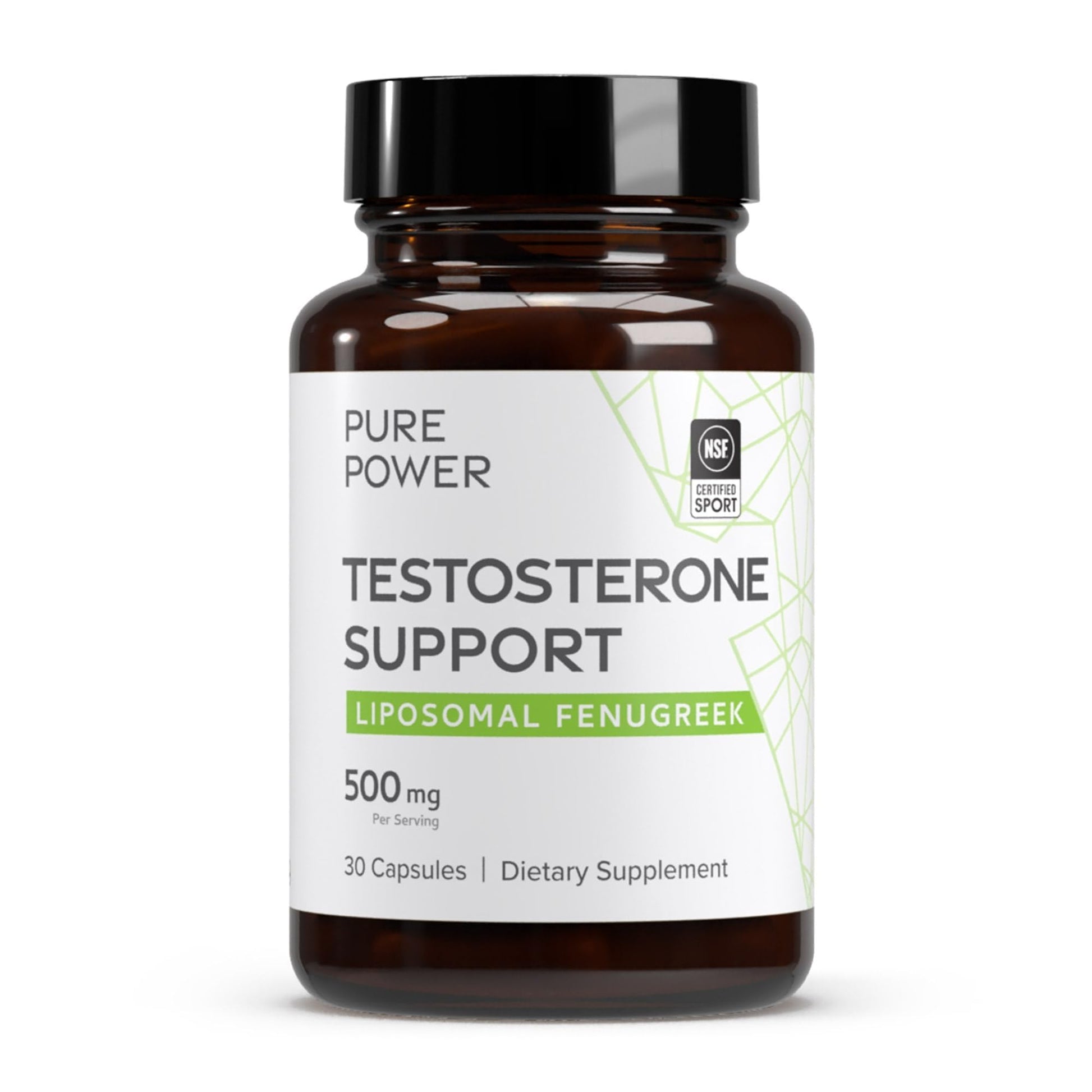 Dr. Mercola Pure Power Testosterone Support Liposomal Fenugreek, 500 mg, 30 Capsules